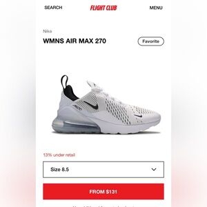 Nike WMNS Air Max 270 White with Black Accents